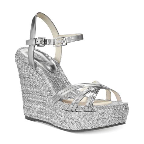 silver michael kors sandals